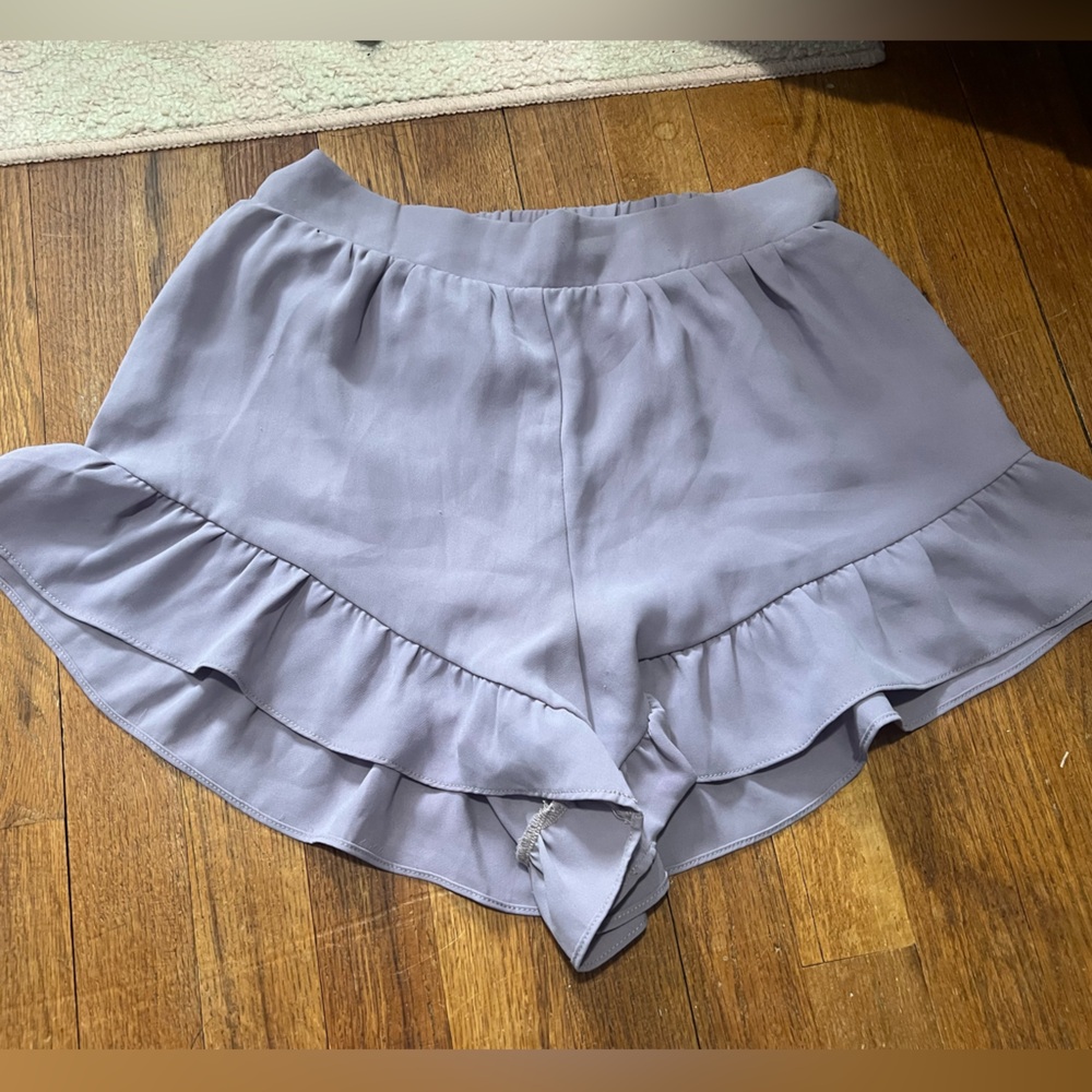 Purple flowy shorts